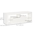 thumbnail image 3 of HOMCOM Modern TV Stand Media Console Table w/ LED Lights for 55" TV, 3 of 10