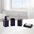 thumbnail image 1 of Meitianfacai Bathroom Accessories Set, 4 Pcs Bathroom Sets, Resin Bathroom Accessory Set with Soap Dispenser, Toothbrush Holder, Toothbrush Cup, Soap Dish for Home Apartment Bathroom Decor, 1 of 7