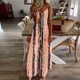 thumbnail image 1 of Ovzne Robes d'Été pour Femmes Robe pour Femme Robes d'Été pour Femmes Imprimé Sans Manches Col Rond Robe Décontractée Longues Robes Grande Taille Robe Imprimée Liquidation, 1 of 3