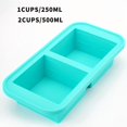 thumbnail image 1 of HLONK Silicone Freezing Tray with Lid - Large Food Freezer Mold  Easy Clean Storage Container for Soups  Broths & Leftovers  Washable  Ideal for Camping  Dining & Fridge Use - Multipurpos, 1 of 7