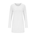 thumbnail image 4 of SROBPTY Longues Chandails à Manches pour Femmes, Mode pour Femmes Manches Longues Col Rond Taille Nuptiale Long Blanc, TG, 4 of 4