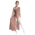 thumbnail image 1 of MSemis Robe de Danse Jazz Moderne Sans Manches pour Filles avec Strass Scintillants Jupe de Ballet Rose Poussiéreux 8, 1 of 6