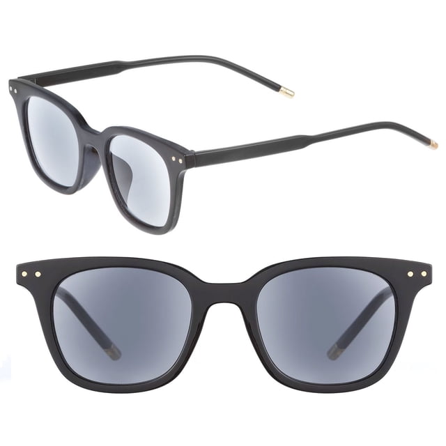 "The Modish" Lunettes de Lecture Mode pour Femmes à Lentille Pleine Sans Bifocal - 2 Paires Incluses - Jet/Jet - 2,00