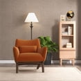 thumbnail image 3 of Fauteuil d'Appoint en Velours Orange Style Mobilier Moderne Mi-Siècle Piedmont, 3 of 7