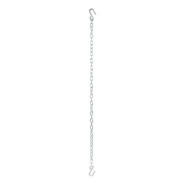 48" Safety Chain with 2 S-Hooks (2,000 lbs., Clear Zinc)
