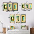 thumbnail image 4 of Designart "Faded Retro Illustrations - Intimate Impressions I" Modern Geometric Framed Wall Art Set Of 3 - Beige Abstract Geometric Frame Gallery Set For Office Decor, 4 of 6