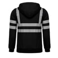 thumbnail image 4 of Mens Road Work High VisibilityPullover Long Sleeve Hooded Sweatshirt Tops Blouse, 4 of 9