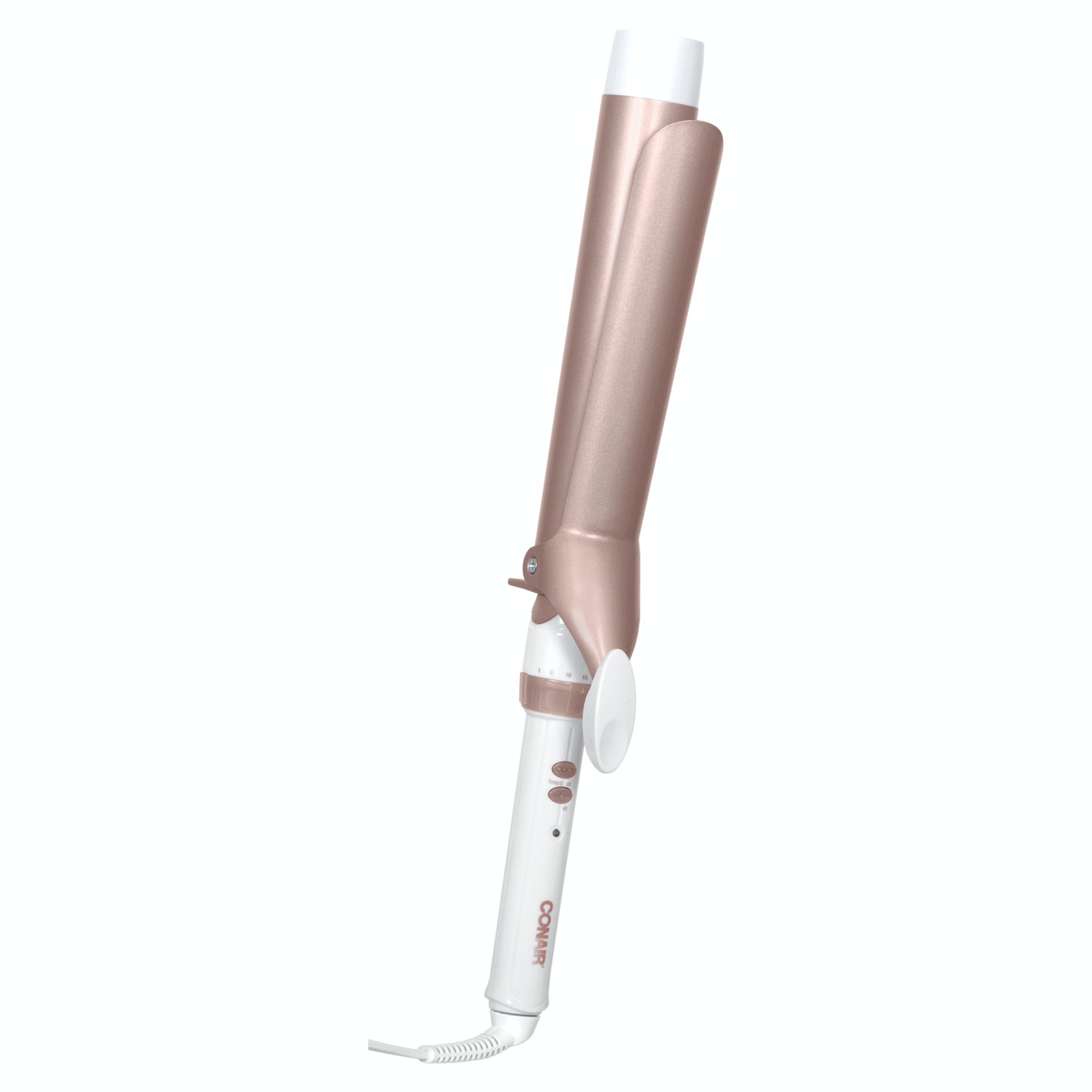 Conair Double Ceramic Extra‑long Curling Iron, 1½‑inch Barrel, White/Rose Gold, 1 Pk