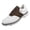 Brown, variant on Men's Golf Sports Shoes All Seasons Waterproof Comfortable Spikeless Sole Business Casual Brogue Style Training Walking Shoes Multi-Surface Traction White