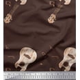 thumbnail image 1 of Soimoi Modal Satin Fabric Notes & Guitar Musical Instrument Print Fabric by Yard 42 Inch Wide, 1 of 5