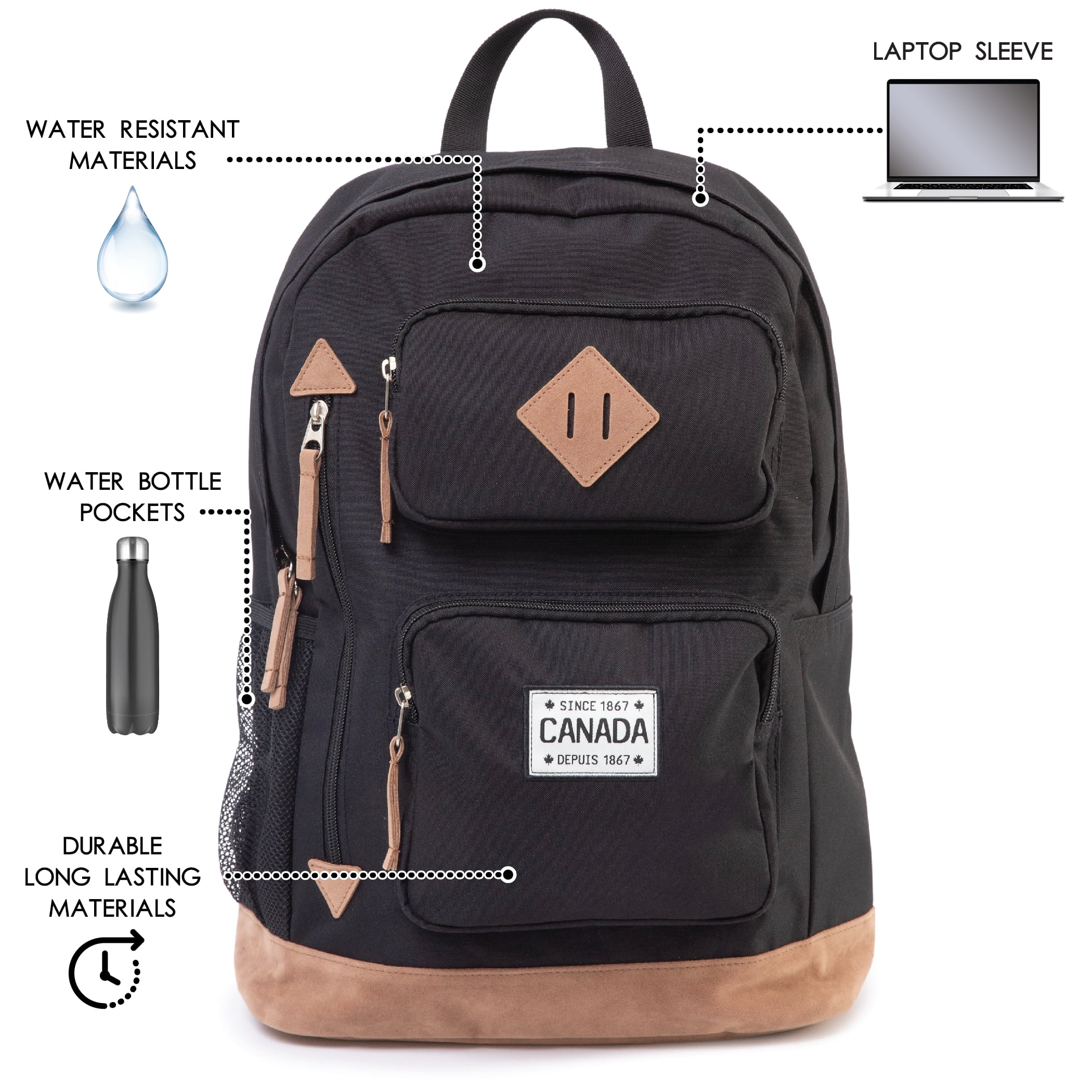 best heavy duty backpacks for 17 laptop YOREPEK Large Backpack Women, Travel Backpack Wholesale Hello Kitty And Color:Red Coffee MOES_SP26