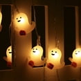 thumbnail image 3 of 2Pcs Halloween String Lights 21LED Skeleton Pumpkin Ghost Bat Hanging Fairy String Lights Waterproof Battery Powered Halloween Decoration String Lamps for Window Courtyard, 3 of 8
