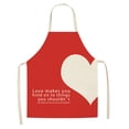 thumbnail image 2 of TIMIFIS Pockets Holds 1Pc Parent Adult The Family Kitchen Lovely Print Linen Family Aprons Kitchen Gadgets, 2 of 2
