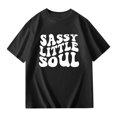 thumbnail image 5 of Girls Summer Oversized T-Shirts - Short Sleeve, Crewneck, Solid Color - Casual Basic Tops, 3-14 Years, 5 of 5