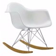 thumbnail image 1 of Nicer Furniture Matte Finish Modern Style Melded Plastic White Arm Chair, 1 of 5