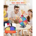 thumbnail image 2 of KFFKFF 12 in Spinning Prize Wheel, 12 Slots Spinning Wheel with Stand, Tabletop Win Fortune Roulette with a Dry Erase and 2 Markers, 6 Colors, Easy Assembly, 2 of 9