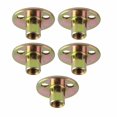 thumbnail image 1 of Fafeicy 5 Pcs Écrou à Bride en T, Écrou de Fixation de Meuble en Fer Galvanisé à 3 Trous Base Ronde, 1 of 8