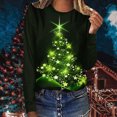 thumbnail image 1 of Jienlioq T-Shirts de Noël Grande Taille Mode pour Femmes à Col Rond à Manches Longues Imprimé Décontracté T-Shirt Blouse Hauts, 1 of 5