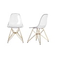 thumbnail image 1 of Heavenly Collection Clear & Gold Dining Chair, 1 of 9