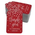 thumbnail image 1 of Inkdotpot Real Silver Foil ThankYou For Celebrating With Me Birthday Tags Favor Hang Paper Tags 50 Pack, 1 of 1
