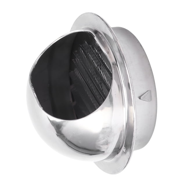 Stainless Steel Vent Hood, Easy To Install Hemispherical Round Built In Mesh Screen Stainless Steel Vent Cover For Electric Clothes Dryers For Kitchen Fans 6 Inch