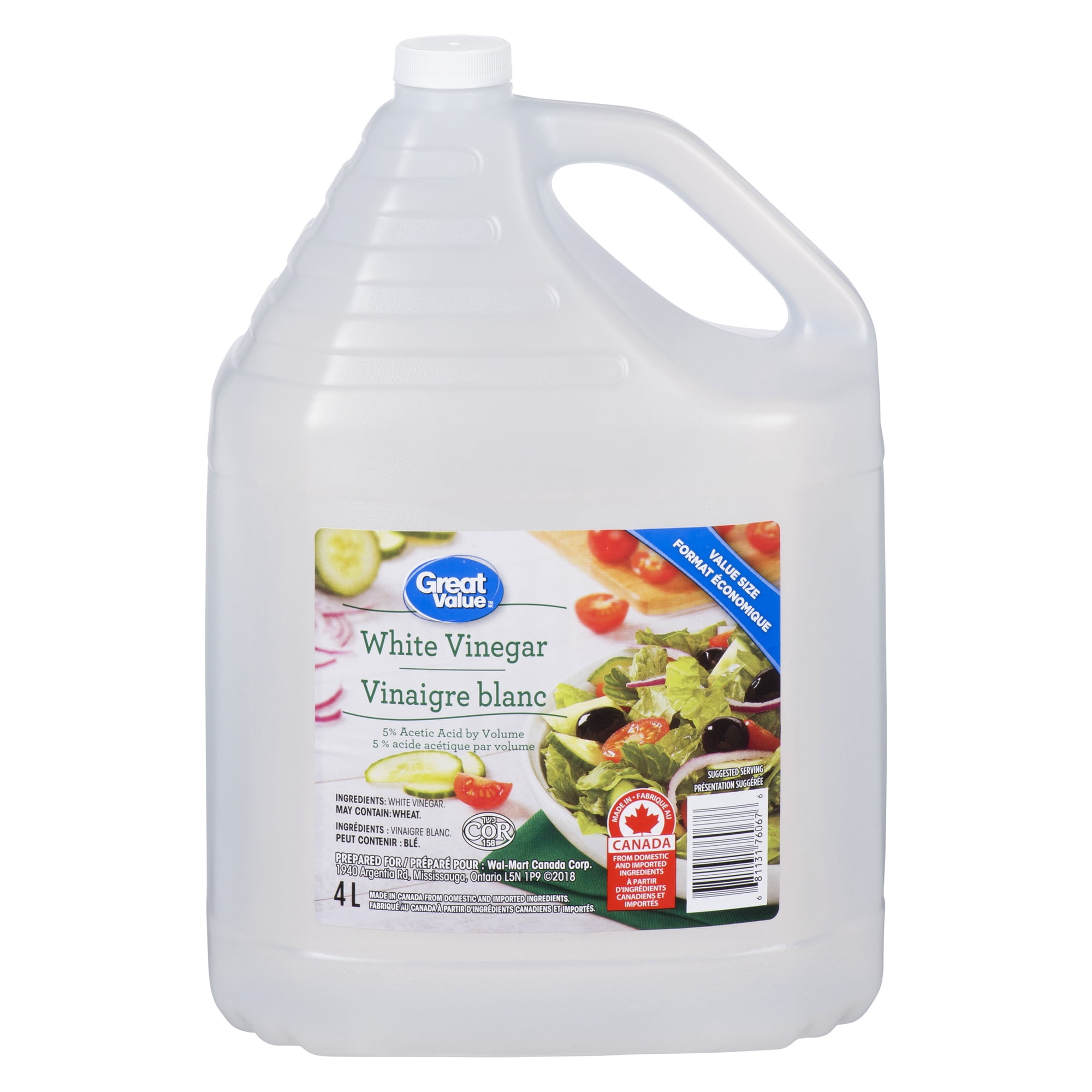 Great Value Pure White Vinegar 4 L