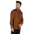 thumbnail image 3 of Bestman Solid Formal Shirt For Mens Button Down Shirt Front Patch Pocket Office Wear, 3 of 7
