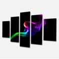 thumbnail image 2 of Colorful Fractal Fire Design on Black - Large Abstract Canvas Wall Art, 2 of 3