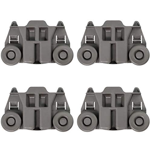 4 Roues de Lave-Vaisselle Améliorées W10195417 Roue de Rack Inférieur par AMI, Remplace W10195417VP W10195417V AP4538395 AP6016764 PS2579553 PS11750057