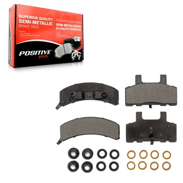 Positive Plus Front Semi-Metallic Disc Brake Pads PPF-D369 for Car Chevrolet GMC K1500 C1500 K2500 Dodge Ram 1500 C2500 Astro Safari Tahoe Yukon Suburban Cadillac DeVille Express 2500 Savana Blazer 60