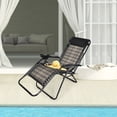 thumbnail image 1 of Costway Patio Rattan Zero Gravity Lounge Chair Folding Recliner W/Headrest Mix Gray, 1 of 9