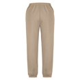 thumbnail image 4 of Girls Linen Pants Pants for Gymnastics Girls Medium And Large Children Casual Girls Solid Color Drawstring Sweatpants, 4 of 6