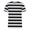 thumbnail image 4 of Pitauce T-Shirt à Manches Courtes Rayé pour Homme Col Ras du Cou Haut Basique Chemise Décontractée de Travail, 4 of 4
