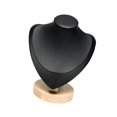 thumbnail image 4 of Necklace Display Bust Smooth Stable for Dresser Retail pu leather durable store Showroom Black S, 4 of 8