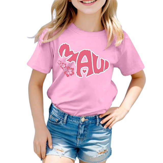 TZEWGL T-Shirts pour Enfants Col Rond Manches Courtes Amples Imprimé Graphique Blouse pour Nouveau-Nés Taille 6-7T