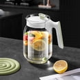 thumbnail image 2 of Green High-Capacity Glass Beverage Dispenser With Insulated Base Cold Brew Tea Pitcher Set For Refrigerator Organization (No Color Reference) #2U0t0, 2 of 6
