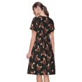thumbnail image 2 of Bixox Robe d'Été à Manches Courtes pour Femmes Robe Ample Longueur Genou avec Poches-Bulldog avec Lunettes de Soleil, 2 of 7