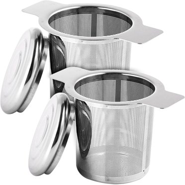 SURJDE 2 Pcs Infuseur à Thé, Passoire à Thé en Acier Inoxydable à Maille Fine Infuseur à Thé Infuseur à Thé avec Poignée Infuseur pour Panier à Thé Infuseur à Thé pour Thé en Vrac Convient aux Théières Tasses