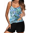 thumbnail image 1 of Matching Family Swimsuits Women Conservative Print Strappy Back Set Two Piece Swimsuits Swimdress, 1 of 9