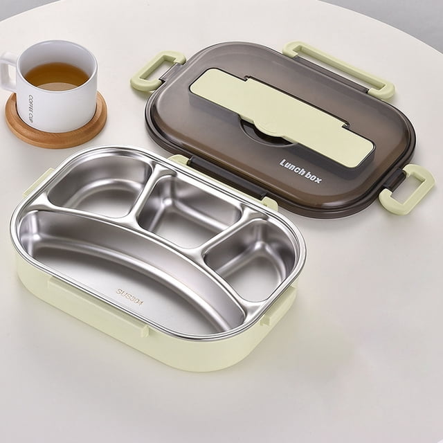 Dvkptbk Lunch Box Thermal Insulation Bento 4 Cells Lunch Box Tableware Set Portable Lunch Box Student Lunch Box Camping Essentials