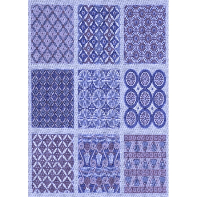 Ahgly Tapis Rectangulaire Lavable en Machine Intérieur Transitionnel Bleu Ardoise, 6 Pieds x 9 Pieds