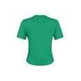 thumbnail image 4 of Wangsaura Womens Crewneck Short Sleeve Ribbed T-Shirt Slim Fit Tops Solid Basic Tee, 4 of 7