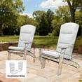 thumbnail image 2 of Outsunny Outdoor Adirondack Chair Cushion with Back Ties, Light Grey, 2 of 10