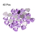 thumbnail image 3 of Unique Bargains 40 Pcs Acrylic Flat Back Rhinestones 20mm/0.8 Inch Heart Artificial Gemstone for Crafts Jewelry Making Mid Purple, 3 of 7