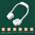 thumbnail image 3 of Labymos Portable Neck Fan Bladeless Wearable Cooling Head Fan 360 Degree Free Rotation Pipe 180, 3 of 8