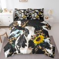thumbnail image 1 of Erosebridal Animals Cow Bedding Sets Full Size, Rustic Sunflower Comforter Sets with Sheets, Cheetah Leopard Decor, Reversible 7pcs, 1 of 1