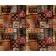 thumbnail image 1 of Soimoi 56 Inch Wide Polyester Canvas Fabric by 10 Yard - Patchwork Pattern - Brown - Water-Resistant Outdoor & Upholstery Material, 1 of 7