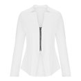 thumbnail image 4 of EGNMCR Veste à Manches Longues pour Femmes, Sans Capuche, Décontractée, Cardigan à Fermeture Éclair, 4 of 6