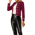 thumbnail image 4 of INSPIRE CHIC Women's 1960 Vintage Steampunk Open Front Button Decor Casual Jacket, 4 of 6