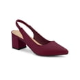 thumbnail image 1 of BLISSFUL STEP Escarpins à Talon Bloc pour Femmes Slingback Talons Bourgogne 7, 1 of 8
